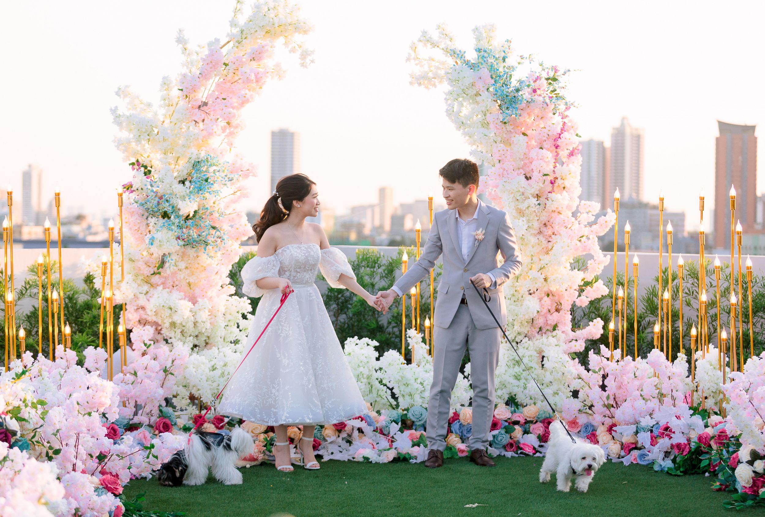 Kyle & Rowena | Pastel Rooftop Wedding