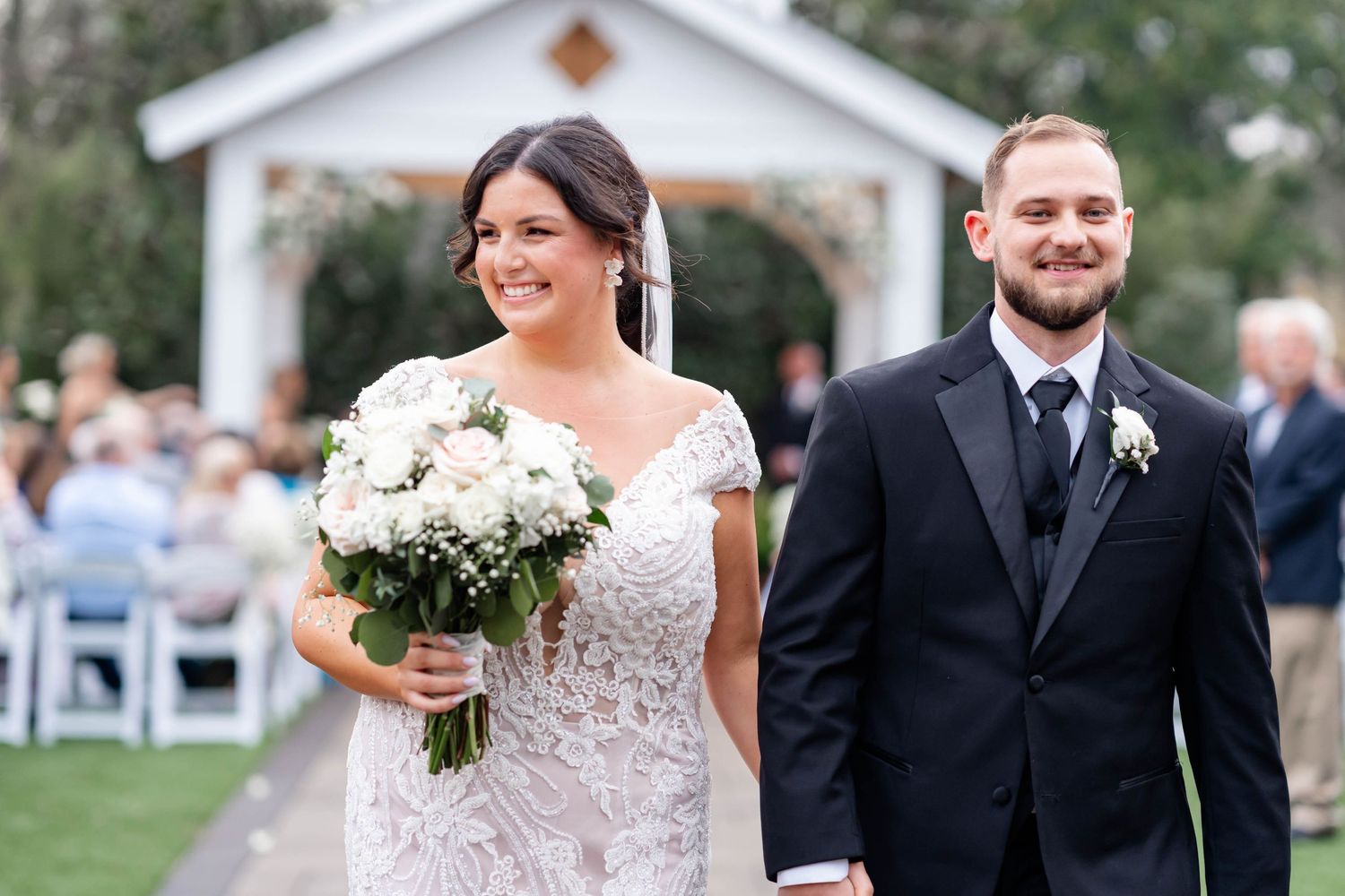 bride and groom exit ceremony
