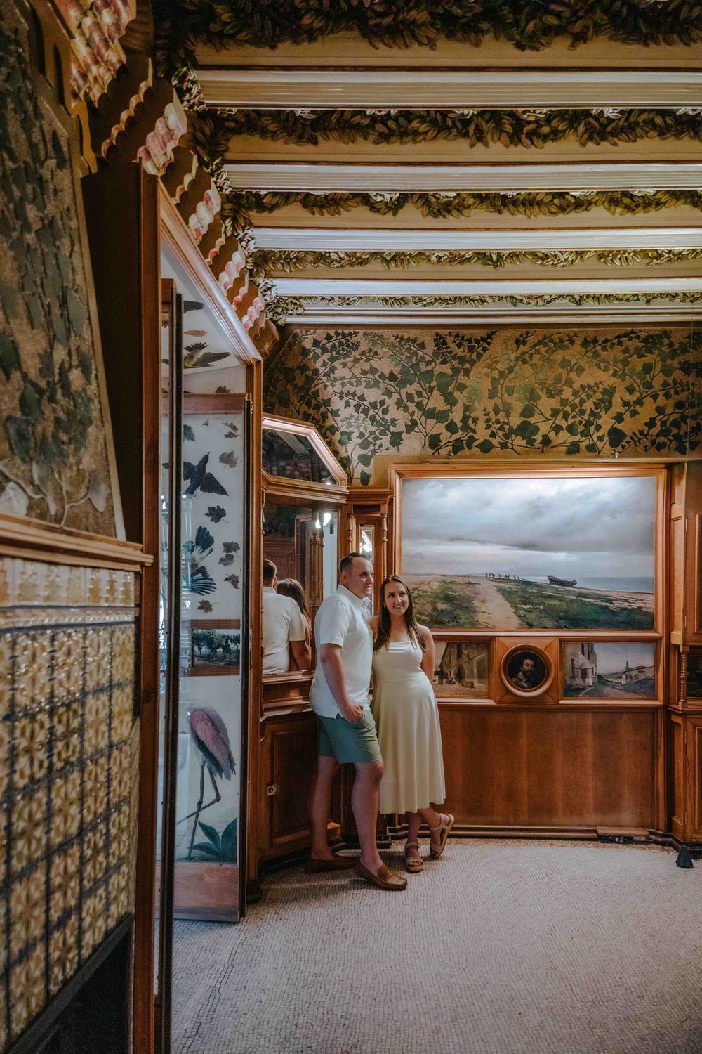 Romantic stroll through historic architecture