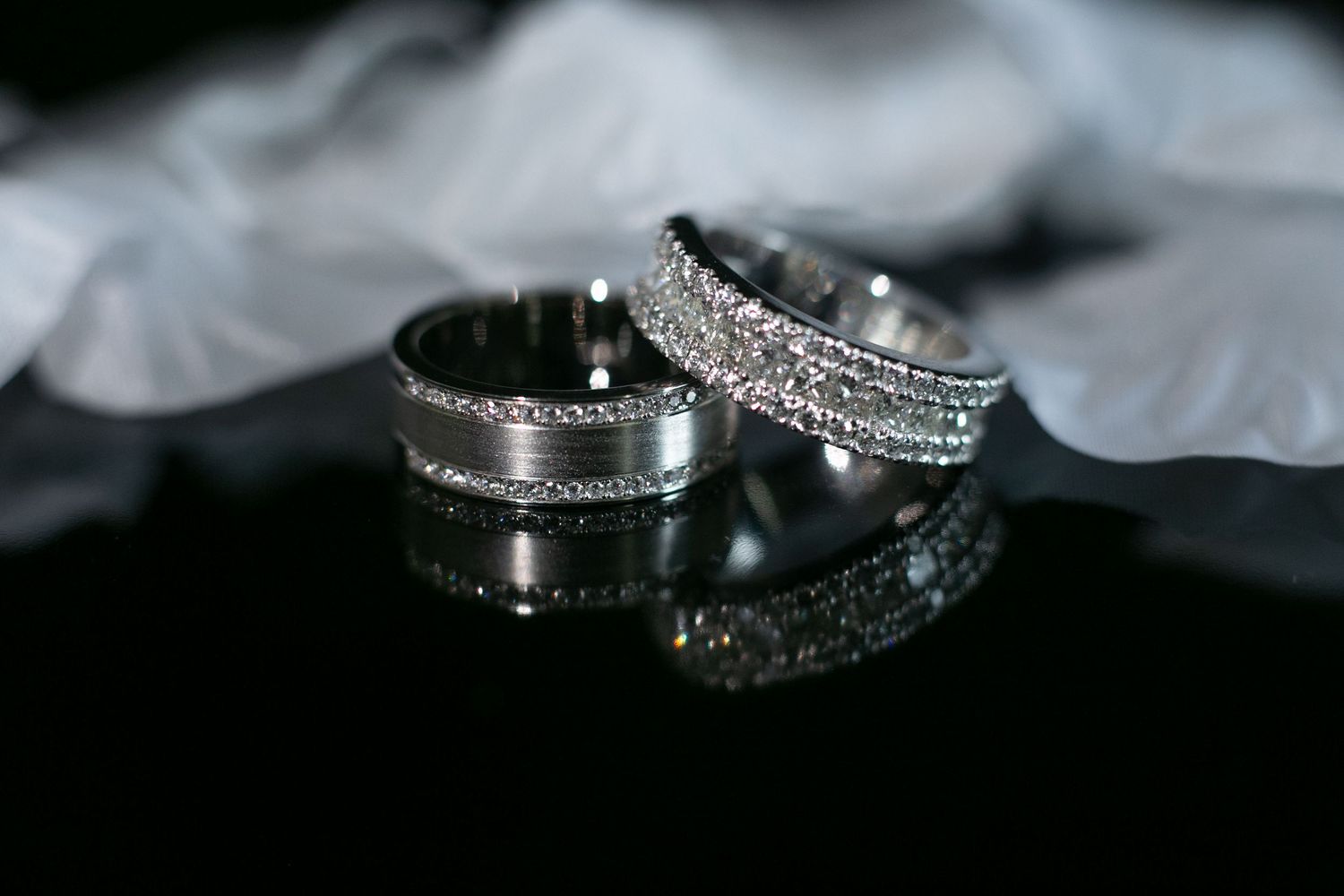 His and hers wedding rings