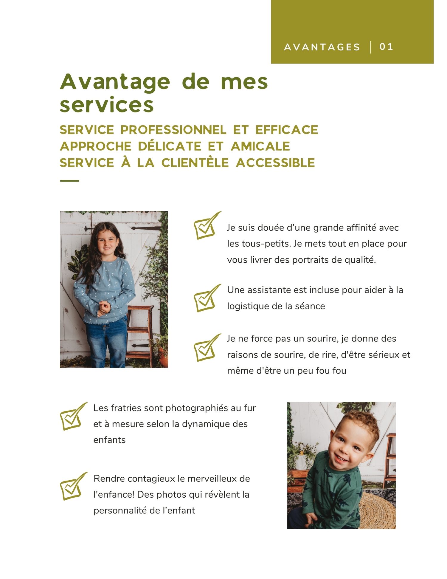 Avantage de mes services