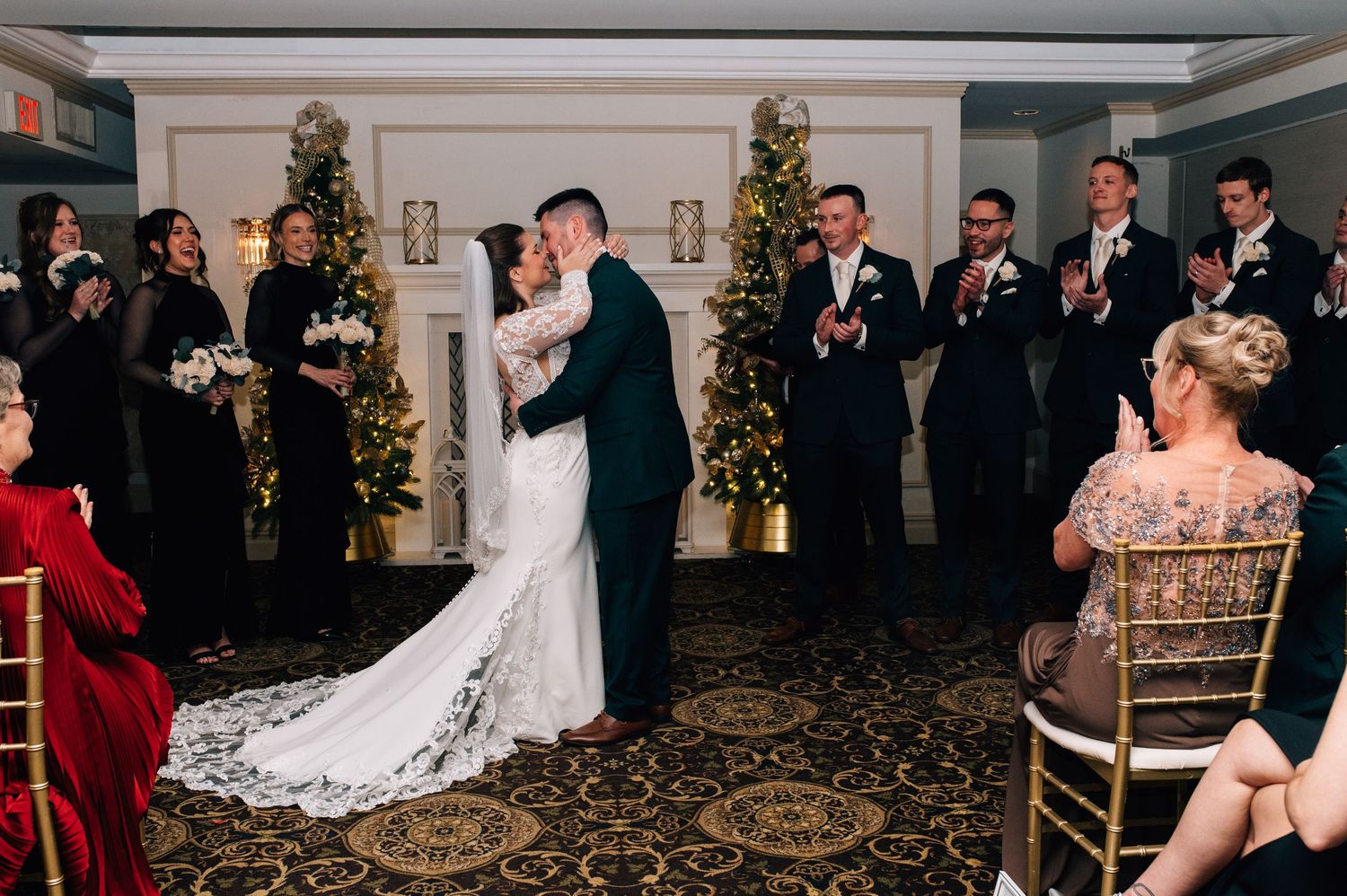 December 5th wedding ceremony at The Olde Mill Inn in New Jersey