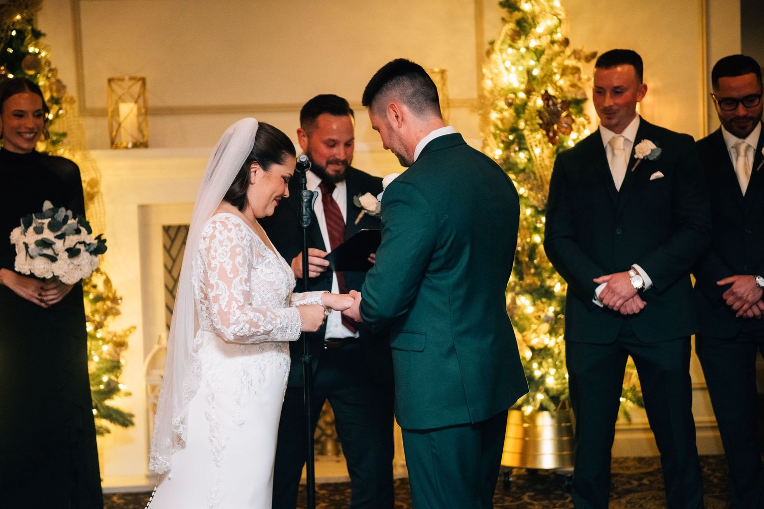 December 5th wedding ceremony at The Olde Mill Inn in New Jersey