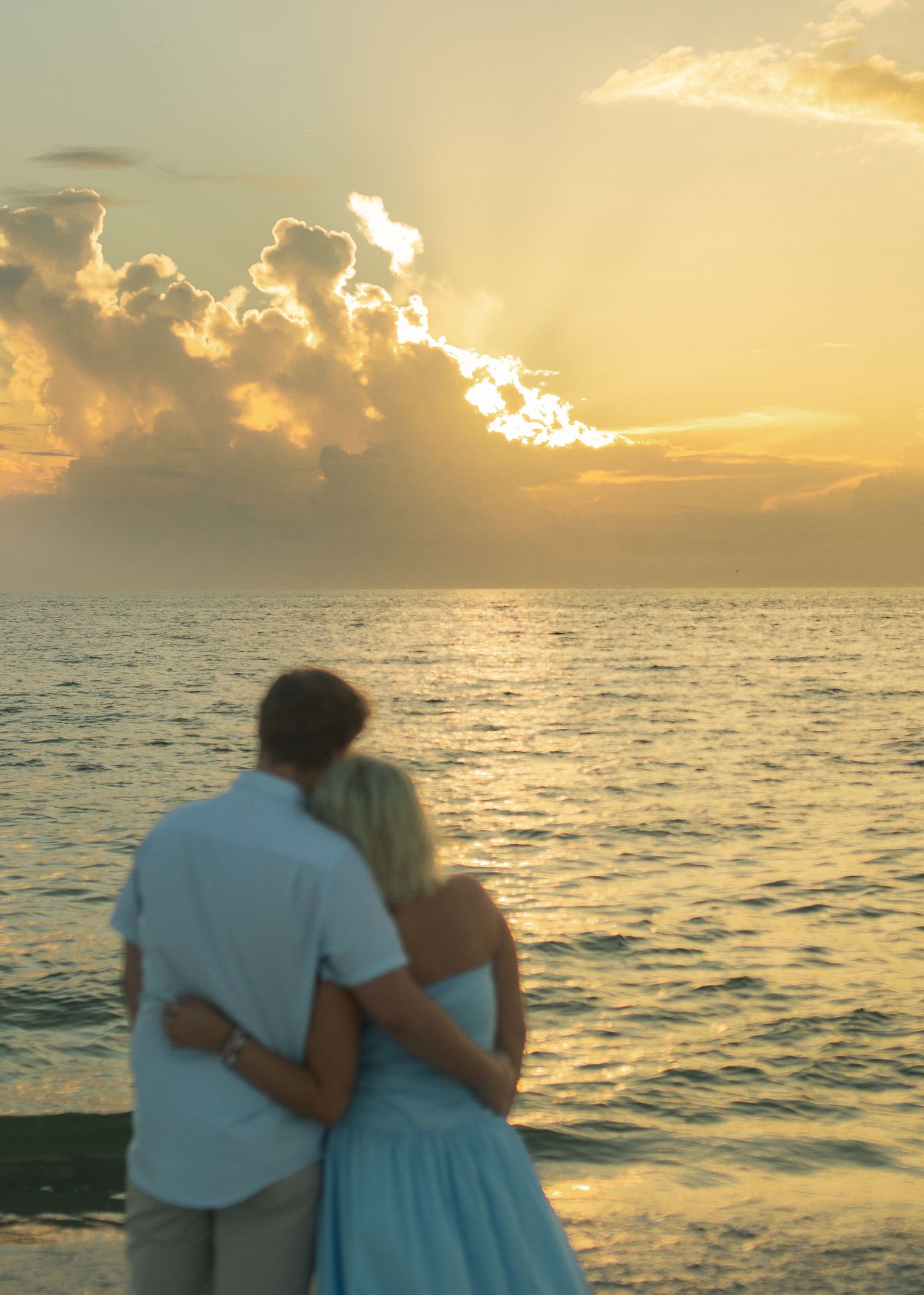 Whimsical dreamy cinematic golden hour couple engagement photos near Chattanooga, TN