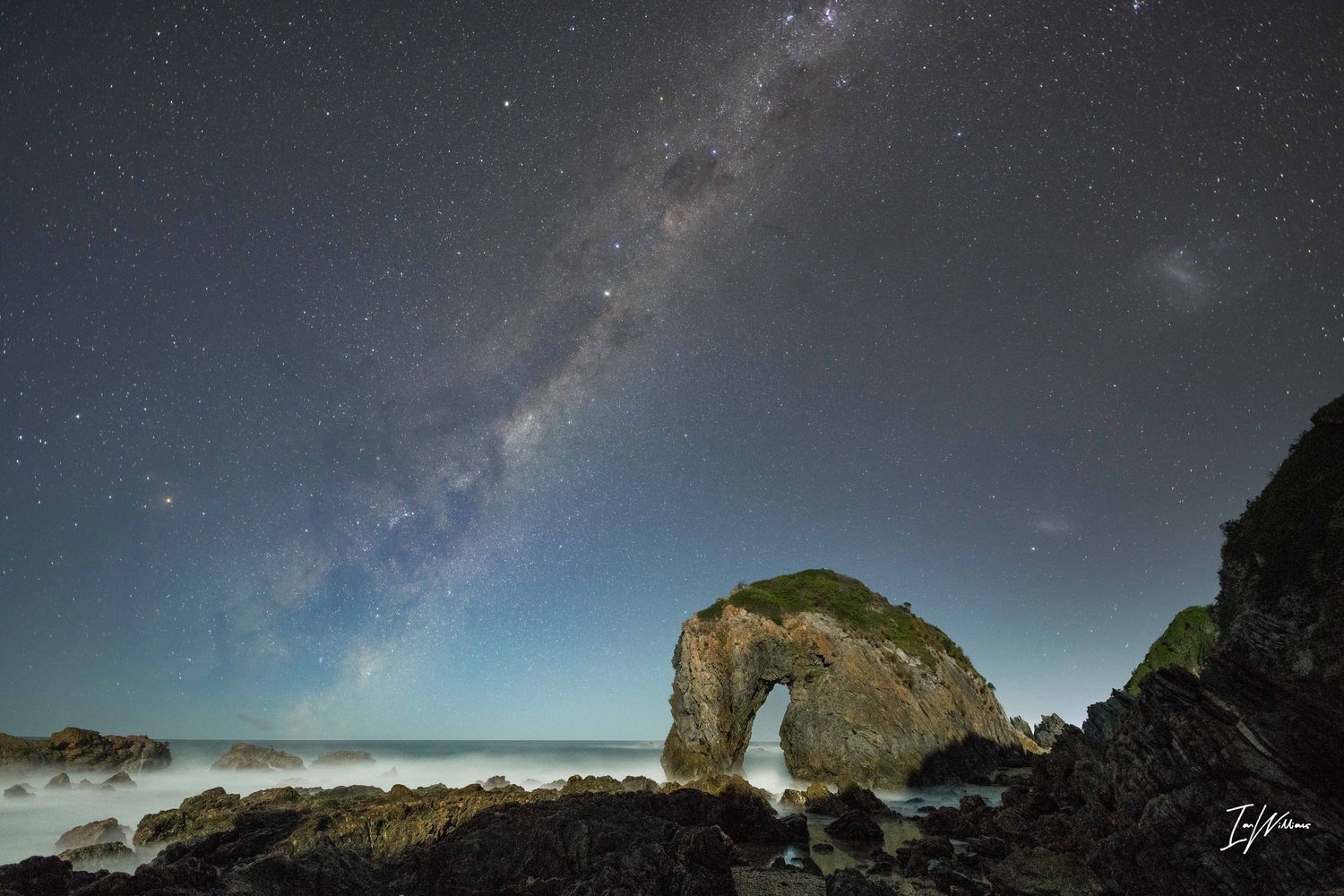 Milky Way over Horse Head Rock, Bermagui area