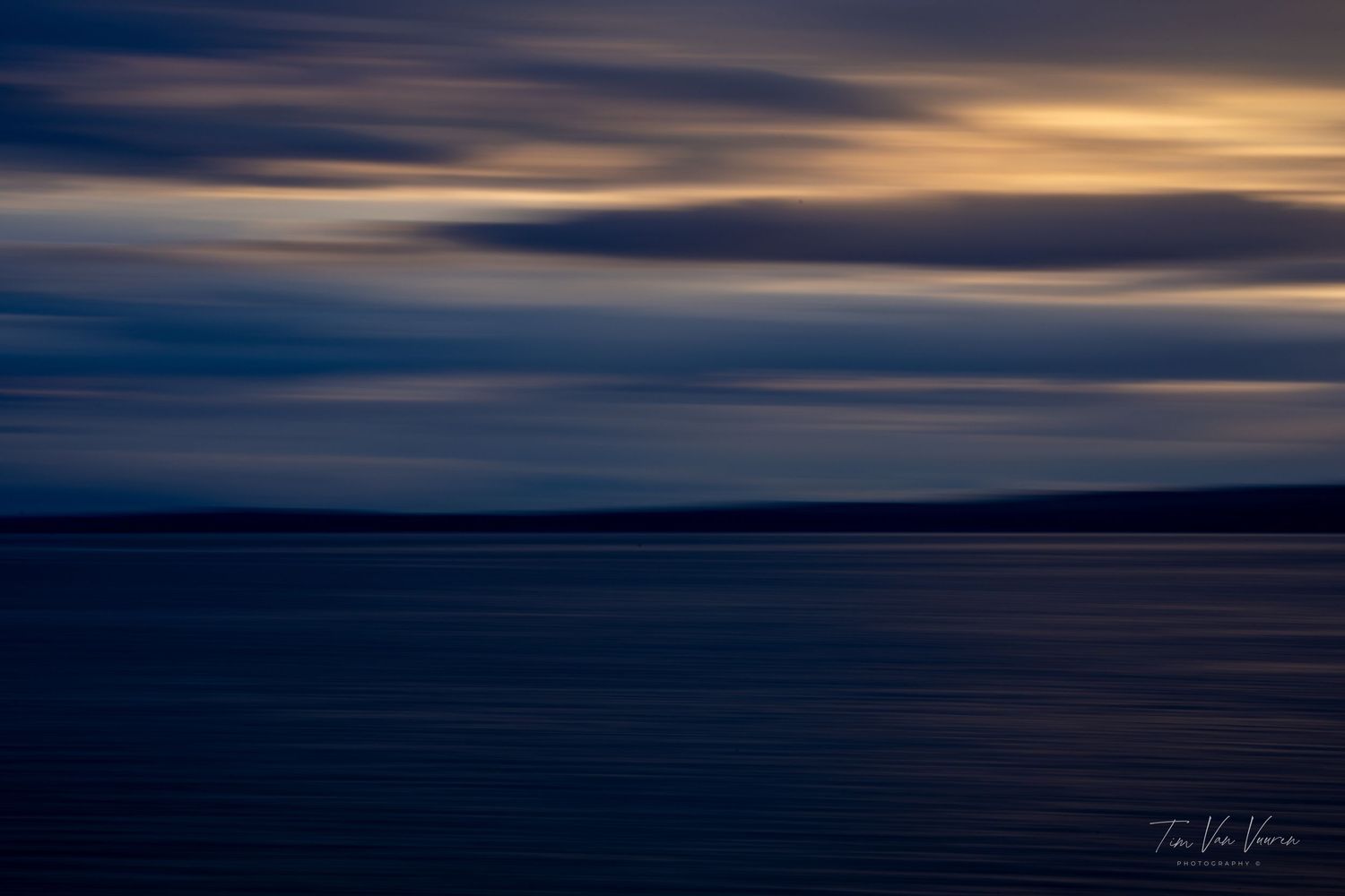 Slow shutter speed, texture and colour of sunset
