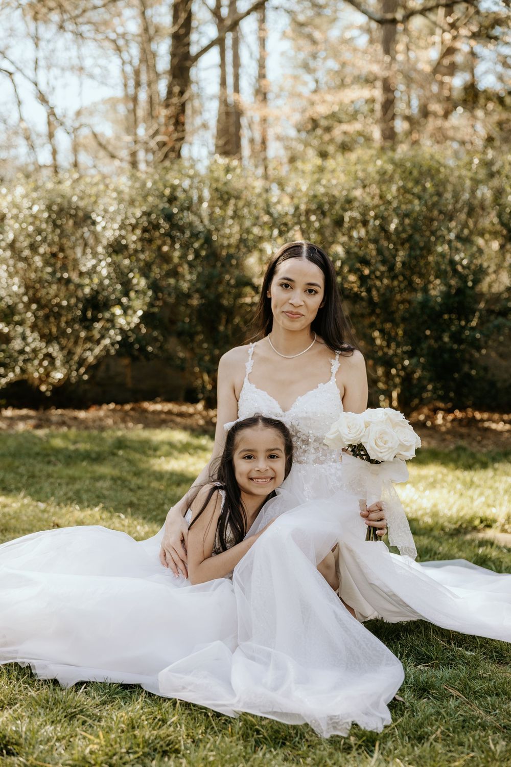 Wedding portraits on the lawn of the Swan House in Atlanta, GA.
