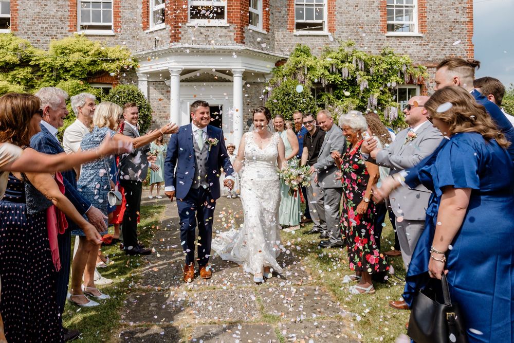Confetti tunnel at Gildredge Manor