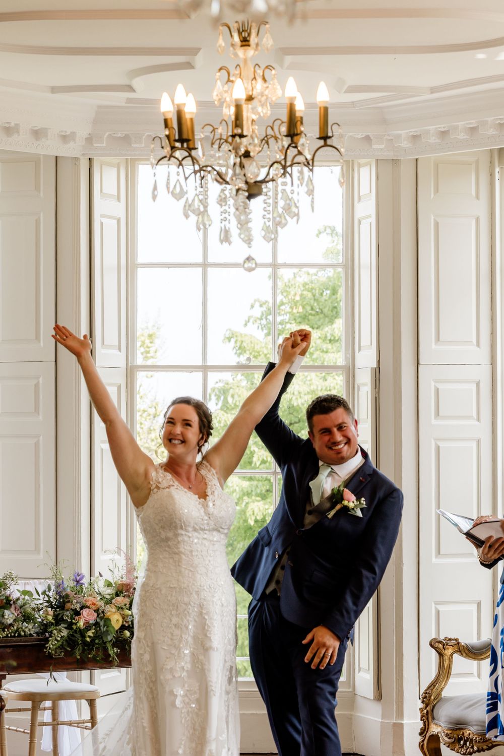 Just married couple at Gildredge Manor
