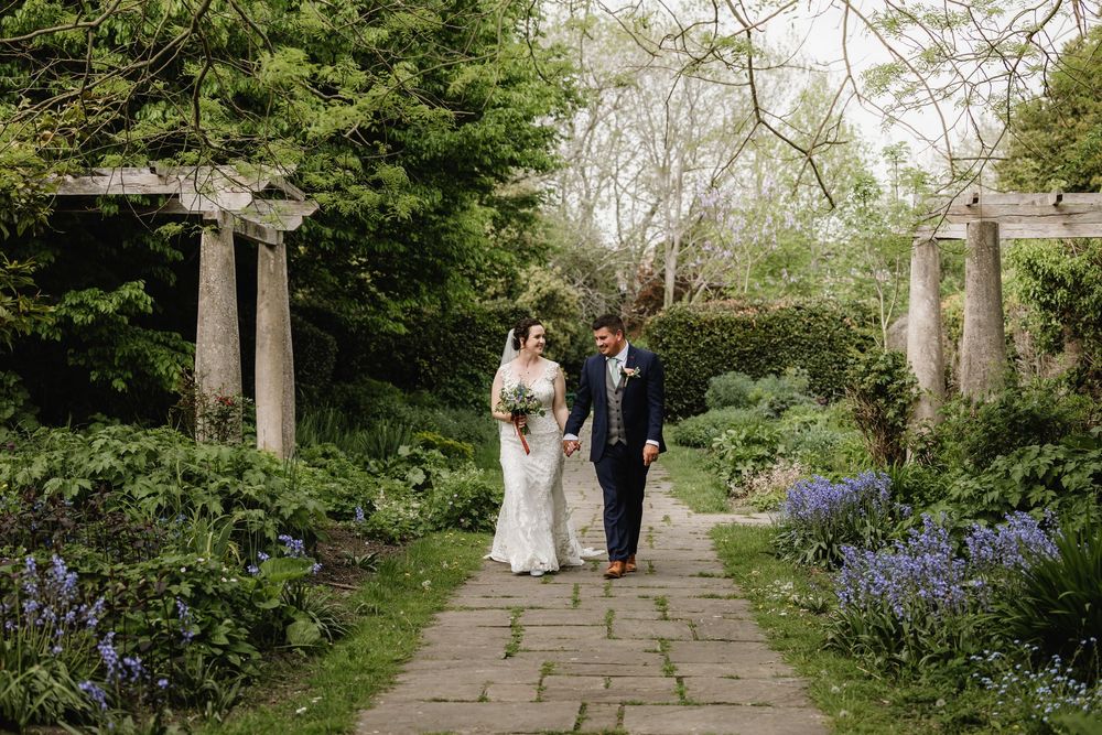 Wedding couple in Bluebells at Gildredge Manor in Eastbourne