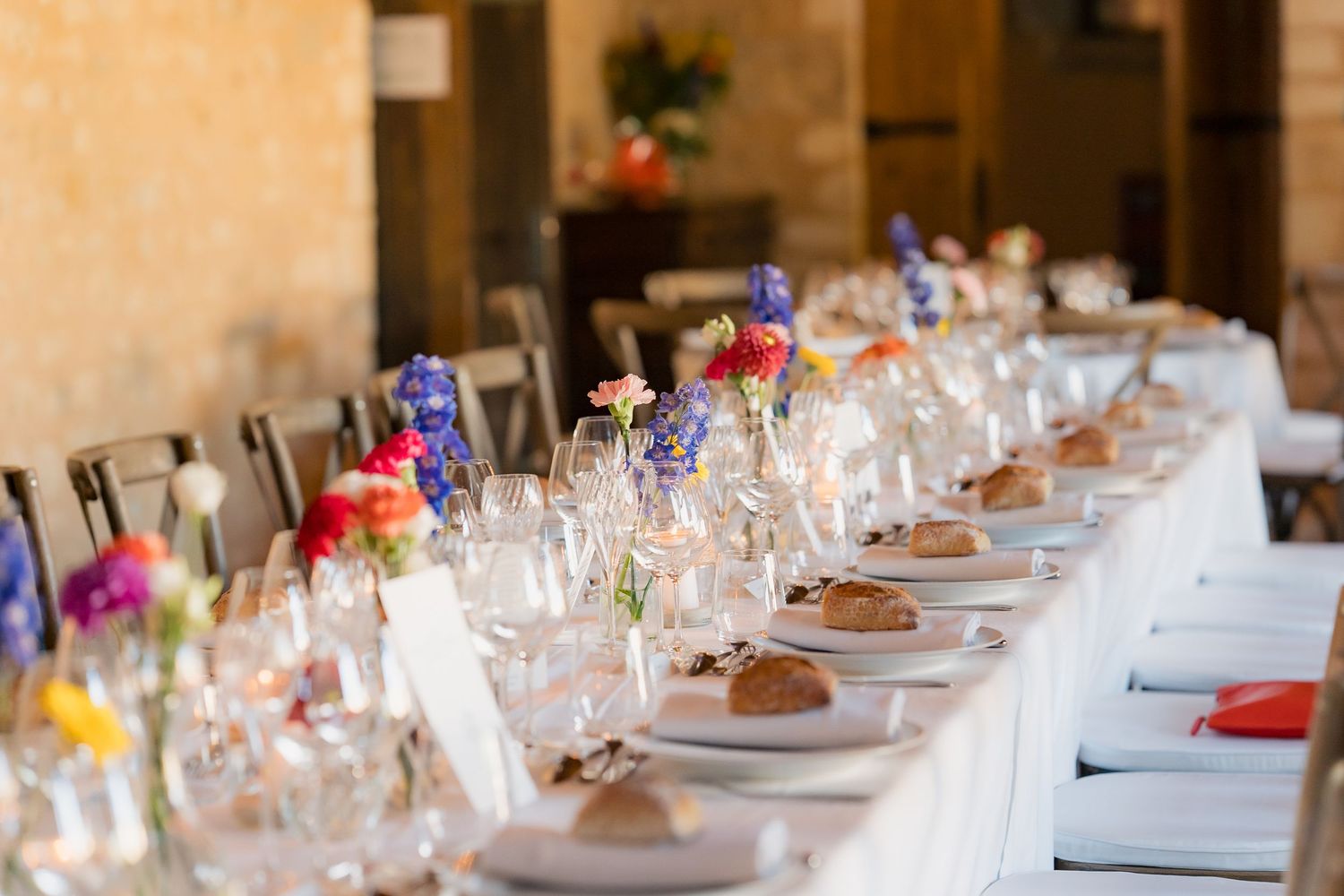 Photo de la table des mariés
