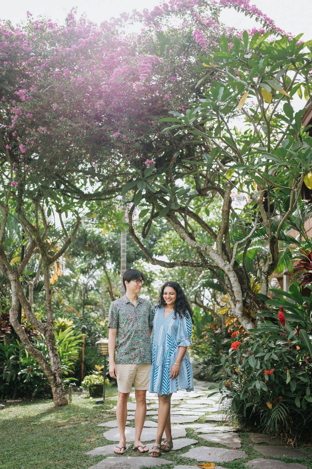 Romantic couple photography in Bali with natural light