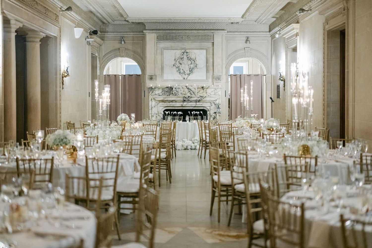 The Armour House Wedding in Lake Forest, IL - Reception Space Details