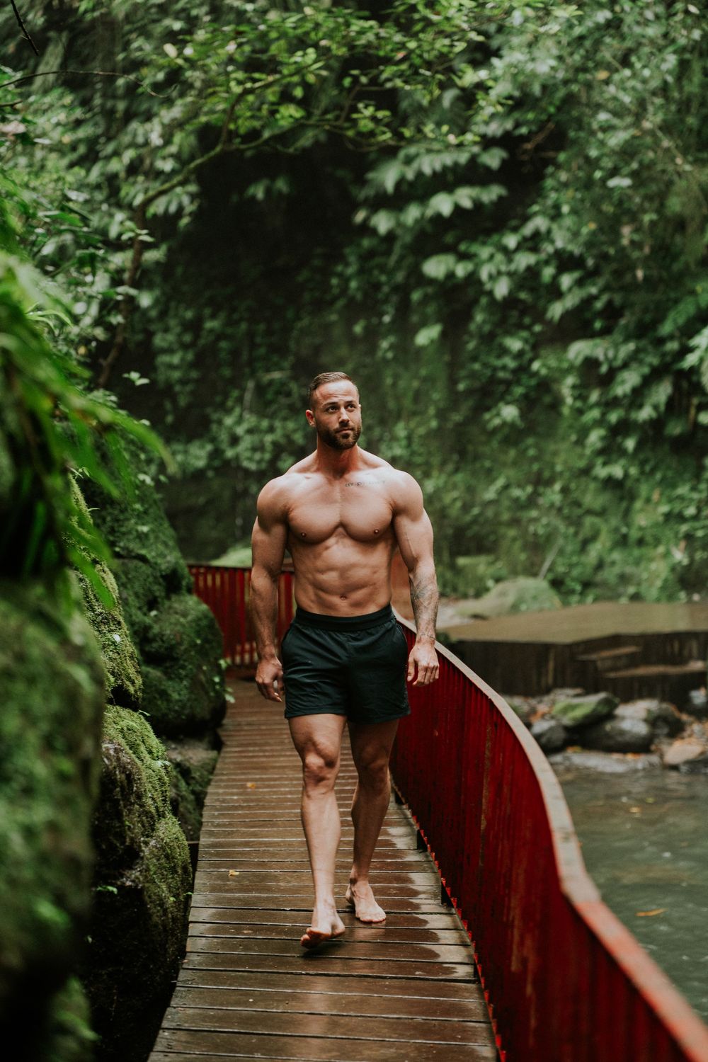 Solo portrait photography in Bali with nature background
