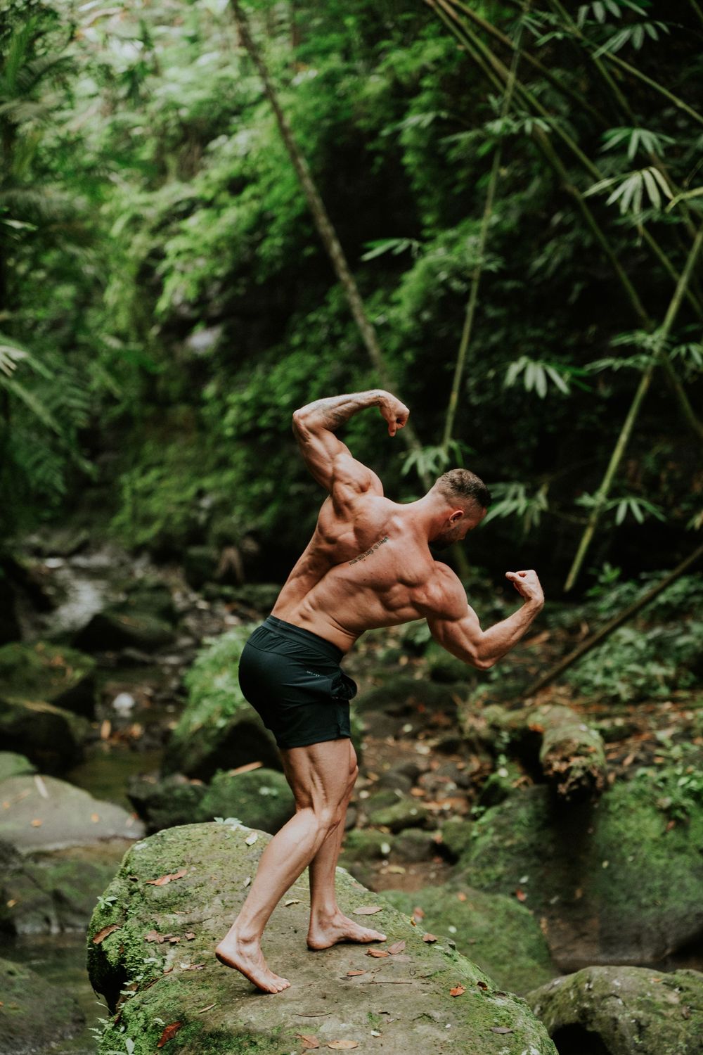 Solo portrait photography in Bali with nature background