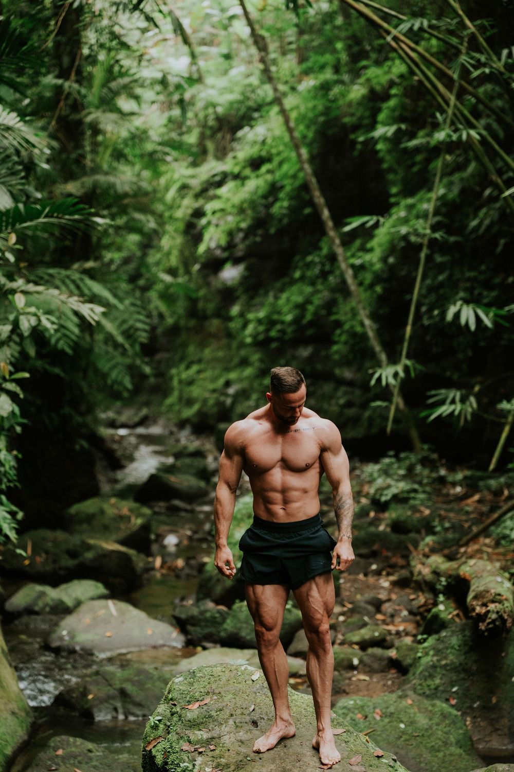 Solo portrait photography in Bali with nature background
