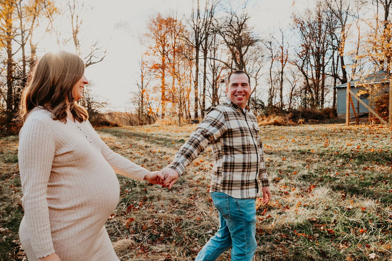 Maternity Session in a Fall Setting in New Jersey
