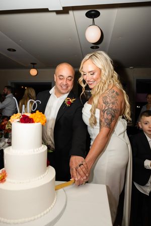 Couple celebrating after courthouse ceremony | candid mini wedding photography NJ