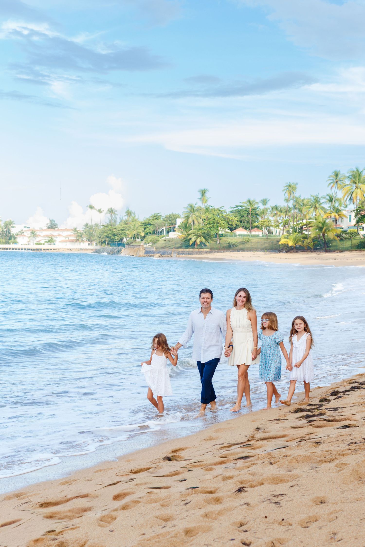 Family portrait on the beach in Dorado, Puerto Rico.