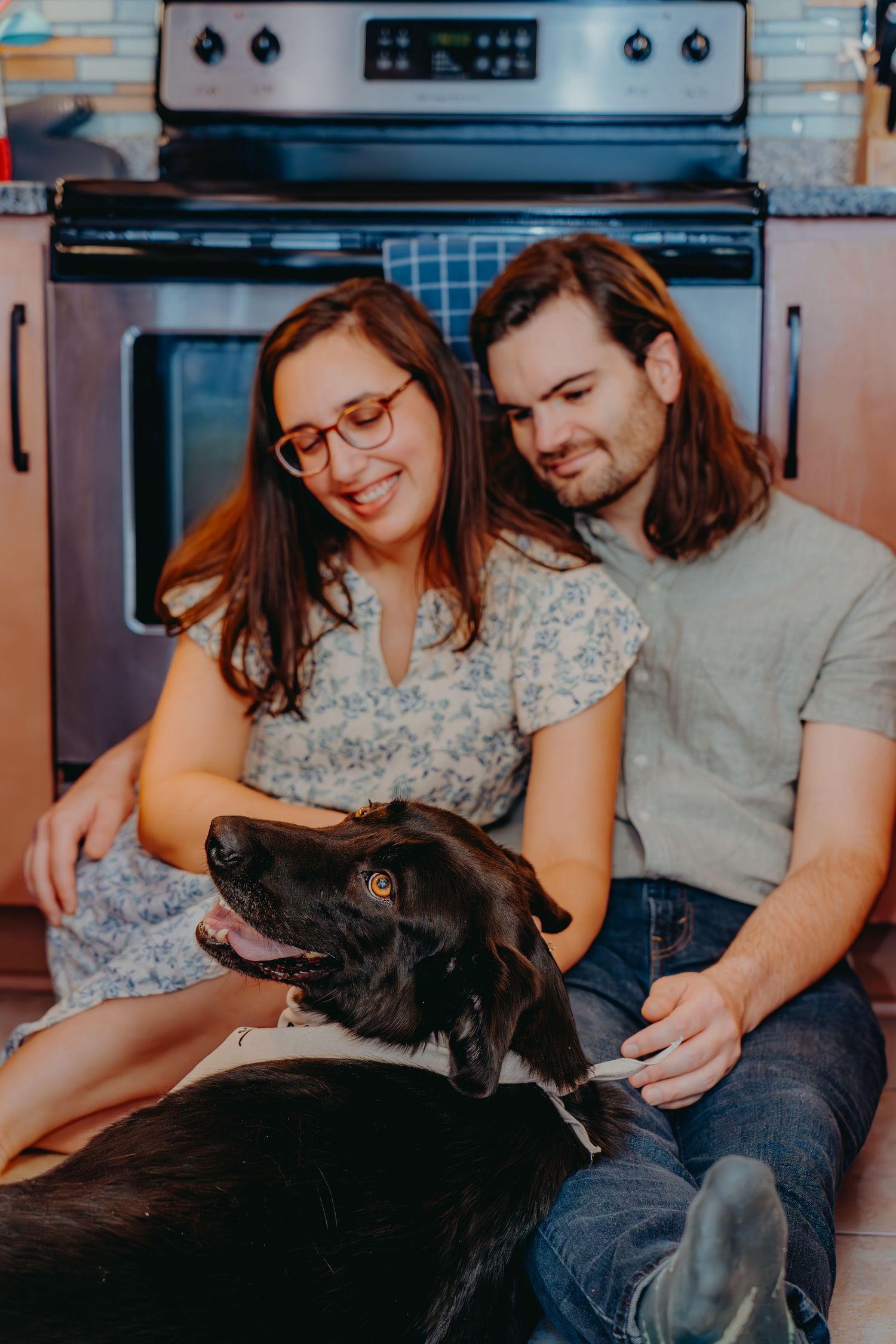 Richmond Scott's Addition engagement session at home