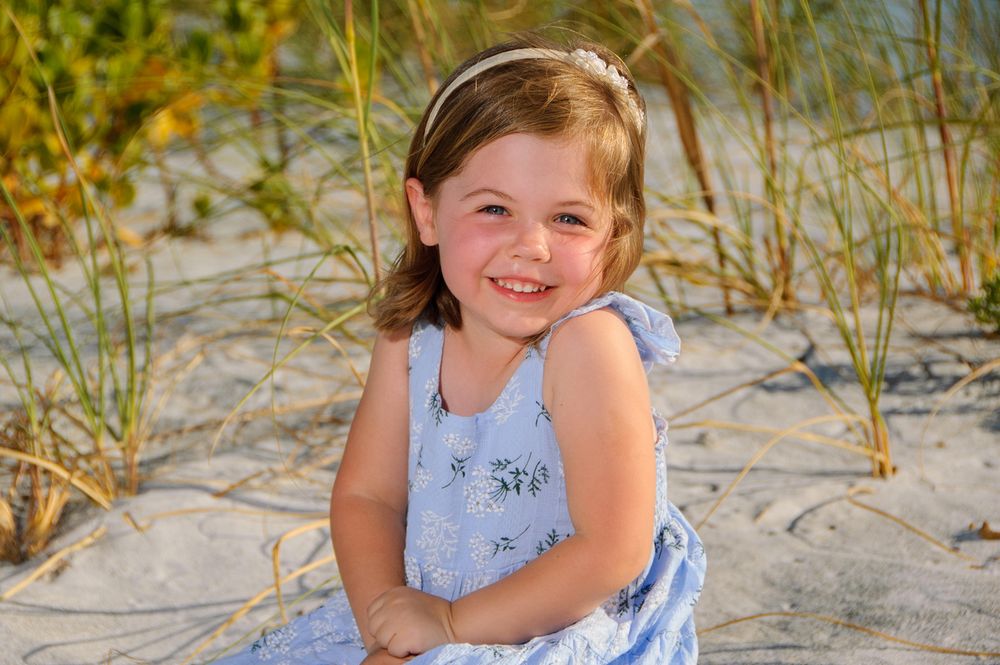 cute photo of young girl smiling in New Port Richey