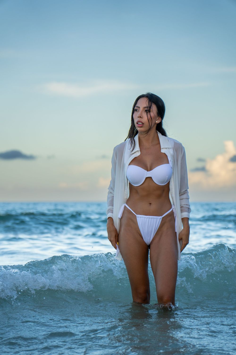 A beautiful family wedding real estate portrait photoshoot on Miami Beach