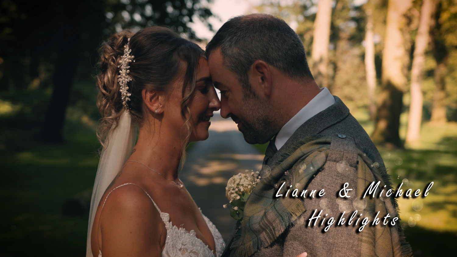 Bride and groom holding each other at Green Valley Golf Academy