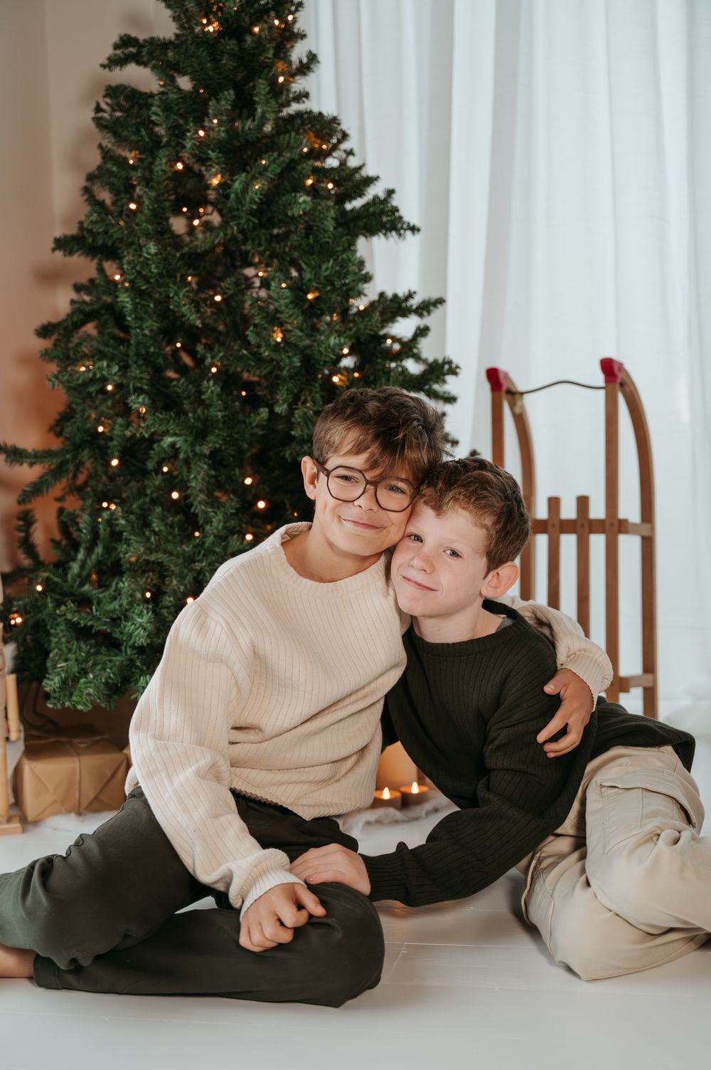Fotograaf Moerbeke Waasland  - Cosy Christmas kerstminishoot gezin kinderen zwangerschap