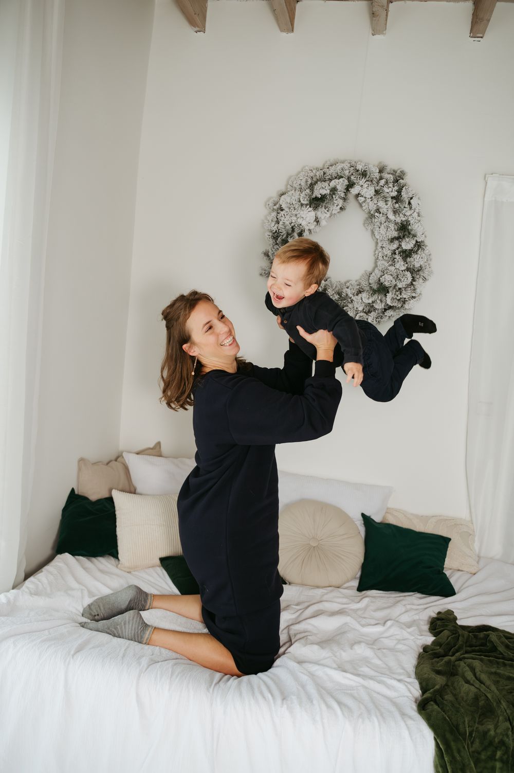 Fotograaf Moerbeke Waasland  - Cosy Christmas kerstminishoot gezin kinderen zwangerschap