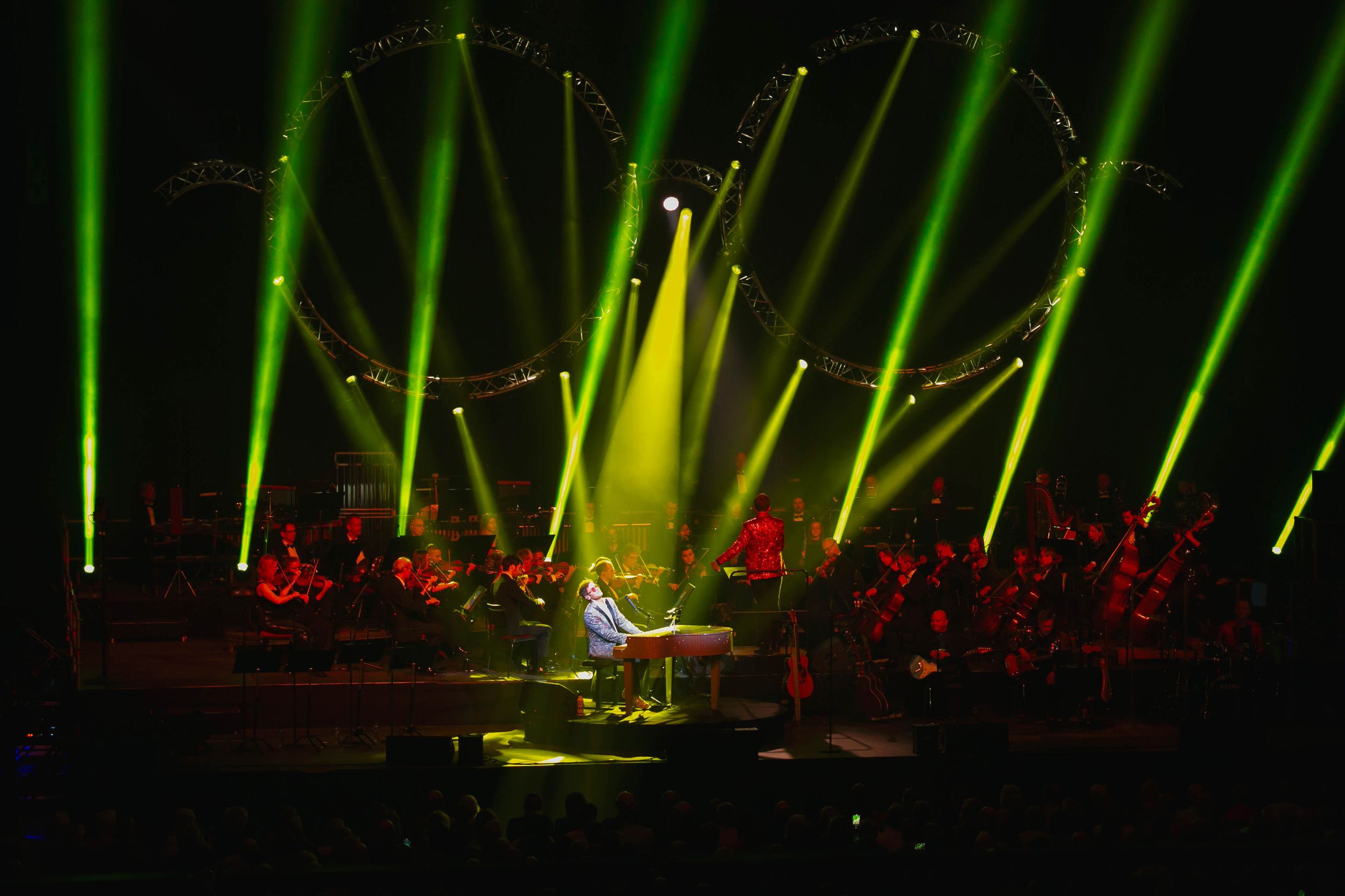 Celebrating the music of Elton John med Peter Johansson och Norrköping symfoniorkester. Fotograf Rebecca Nordin. Linköping. SAAB arena.