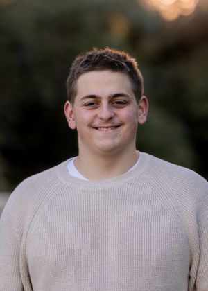 A series of portrait shots showing someone in a light-colored knit sweater against a blurred background.