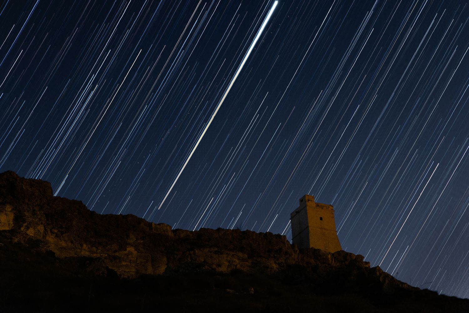 Gnejna Star Trail Photo, Malta
