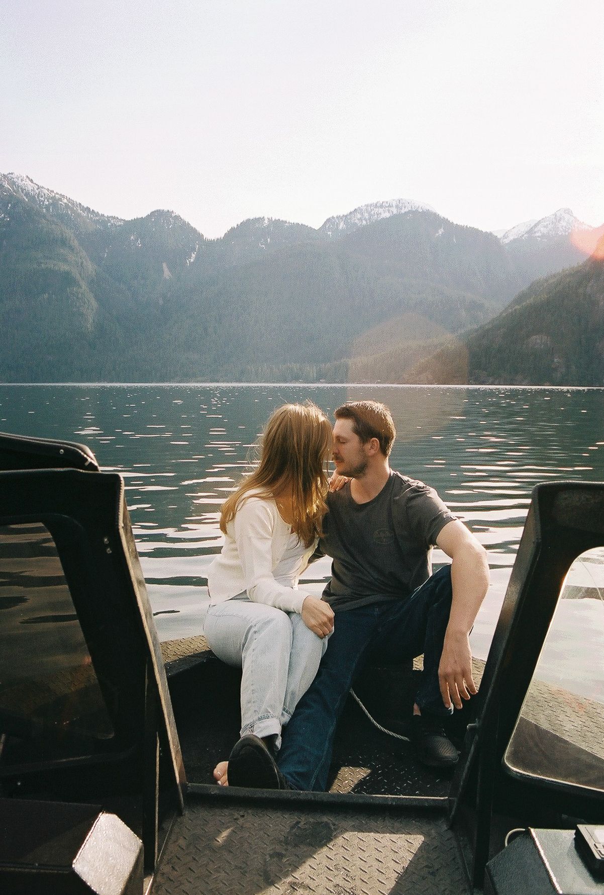 Boat Adventure Engagement. Vancouver Film Photographer. Outdoors. Elopement. Pitt Lake. British Columbia