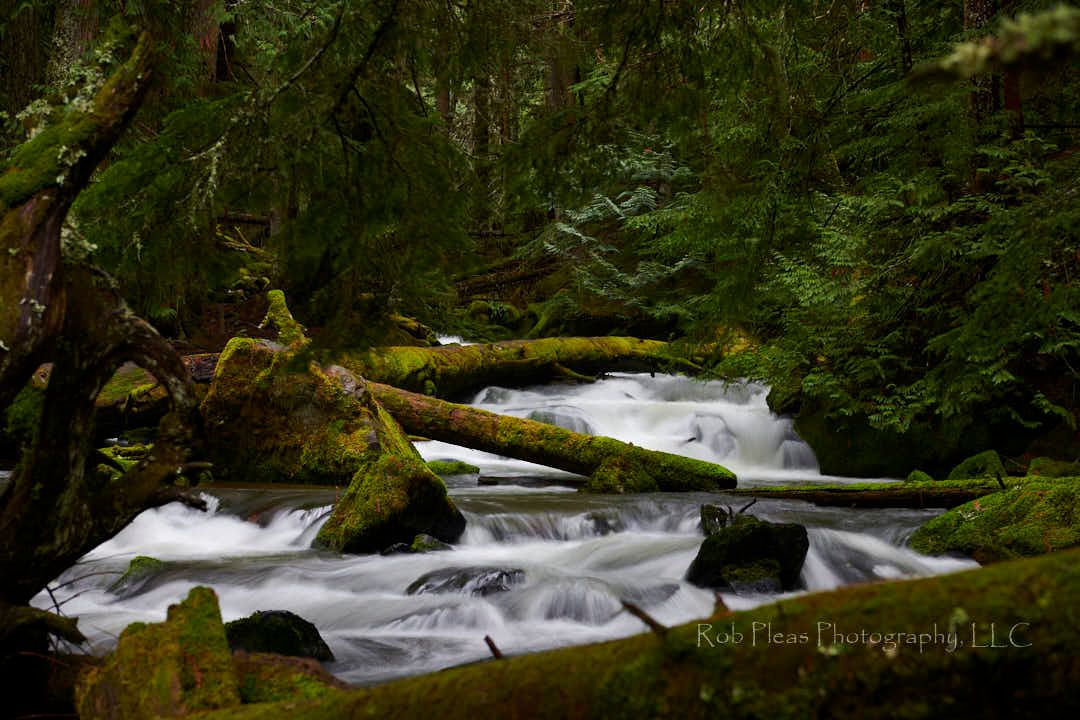 Waterfall at Greenwater Lakes trail.