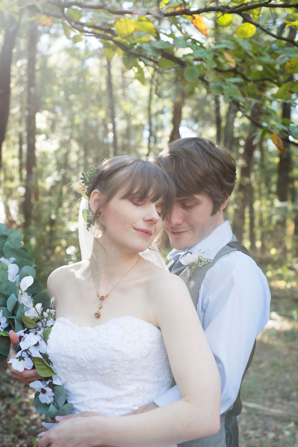 Duo wedding portrait session at client's family home in Gainesville Florida. Golden hour natural light