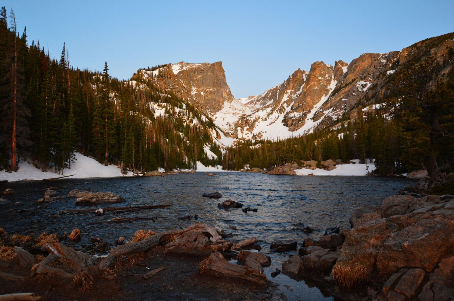 Dream Lake at Sunrise. Pixcapades | The Rocky Mountain Proposal Photographer