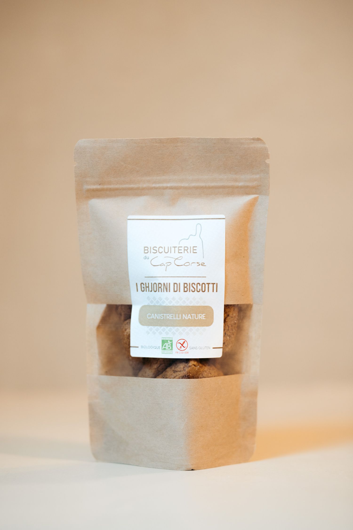 sachet de biscuits canistrelli du cap corse
