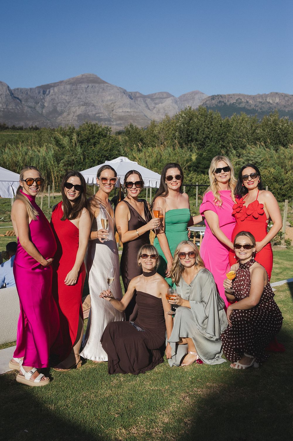 Friends and family celebrating together at the canapes