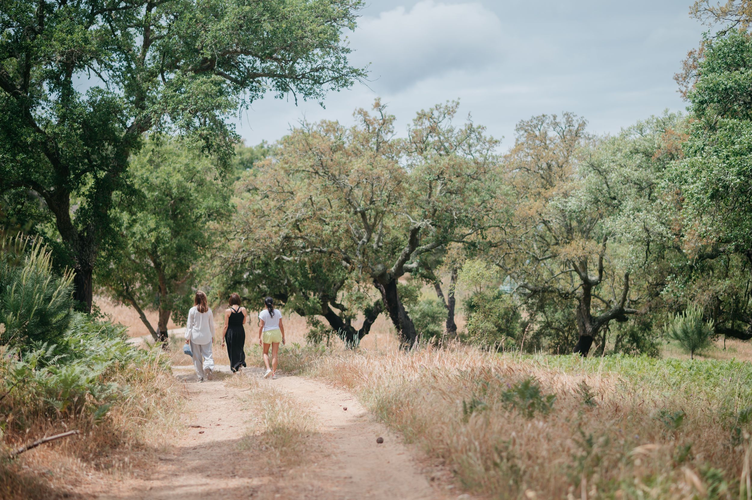 women hiking at female yoga retreat in portugal