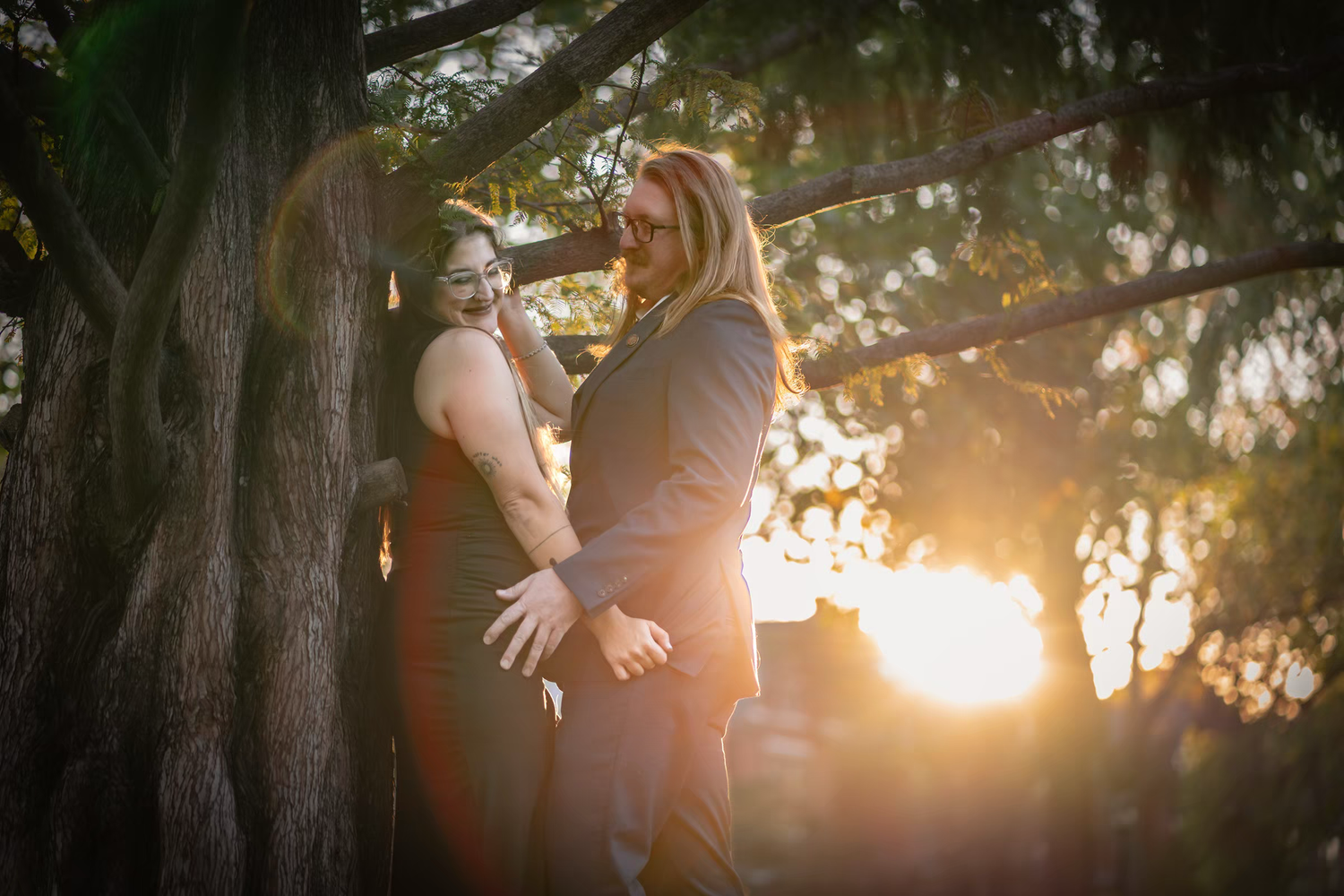 German Village Engagement Photo