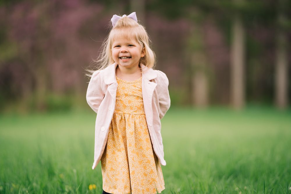 Spring April family portraits at the Morton Arboretum. Copyright Two Birds Photography 2026
