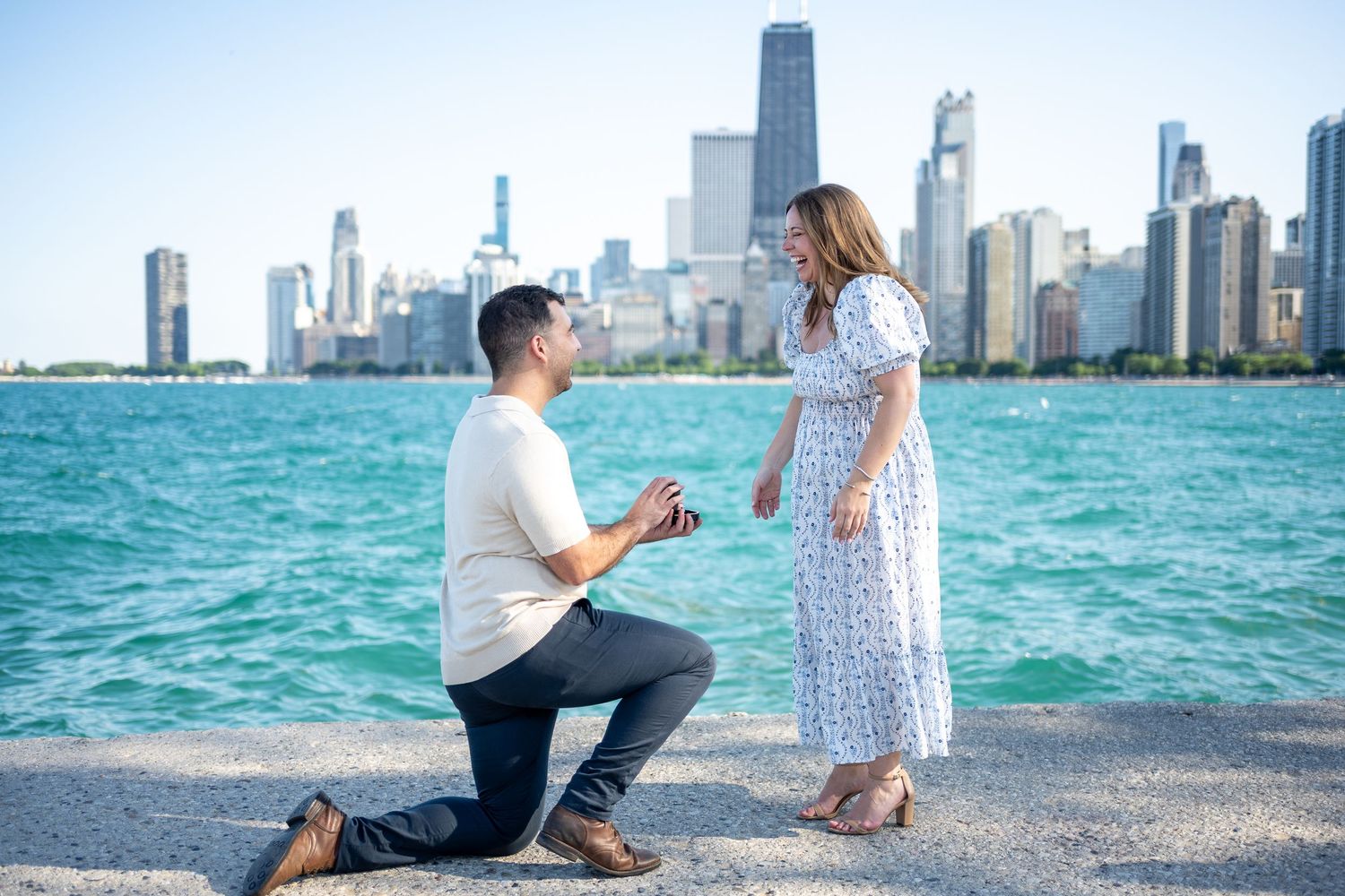 Surprise Engagement Proposal at North Avenue Beach | Chicago Proposal Photographer