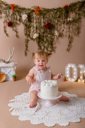 boho cake smash