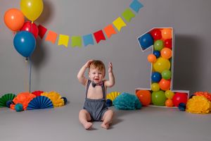 colourful cake smash - boy