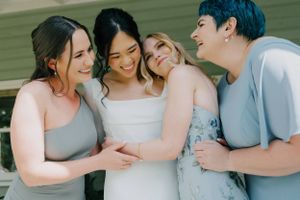 Brisbane wedding photographer’s candid bridal party shots"