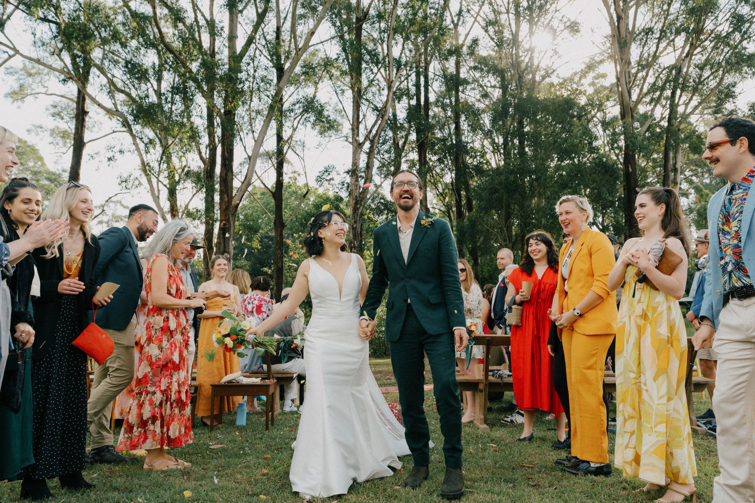 Couple’s destination wedding at elegant Sunshine Coast venue