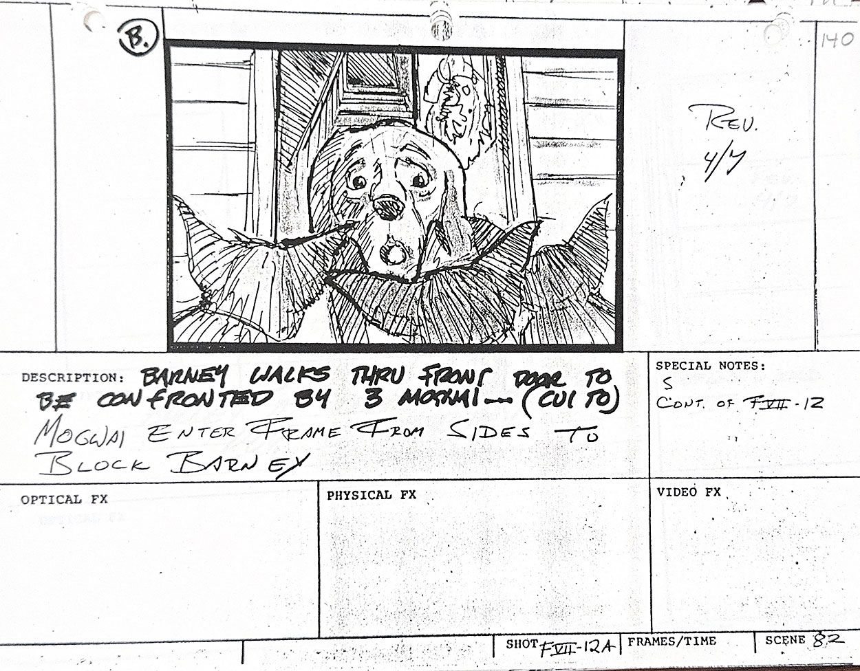 Barney and the mogwais storyboard