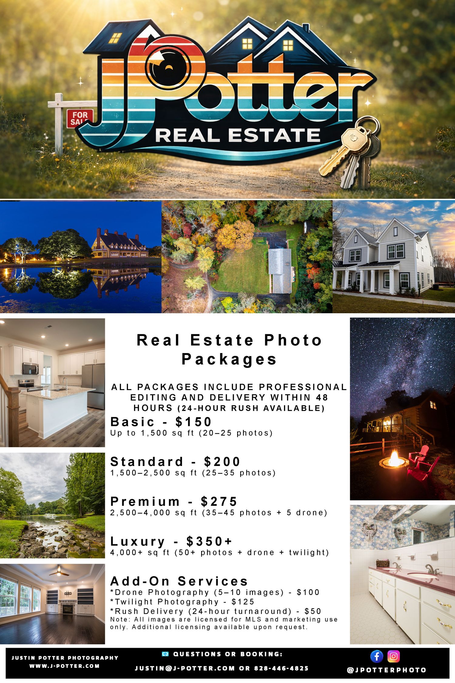 Vacation rental and real estate phtography with scenic mountain views