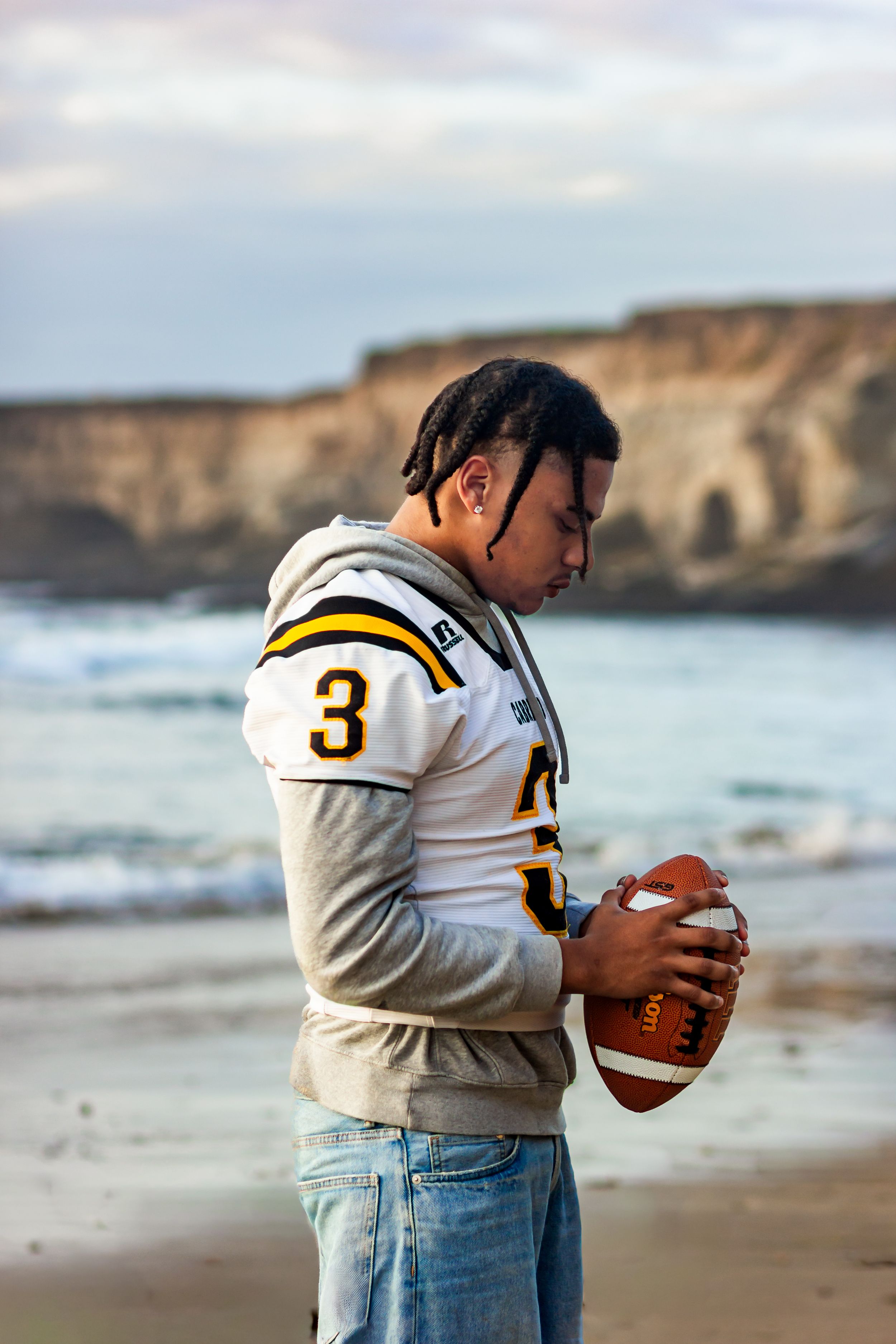 Senior portrait photographer santa barbara and san luis obispo counties. vandenberg space force base. Football senior portraits.