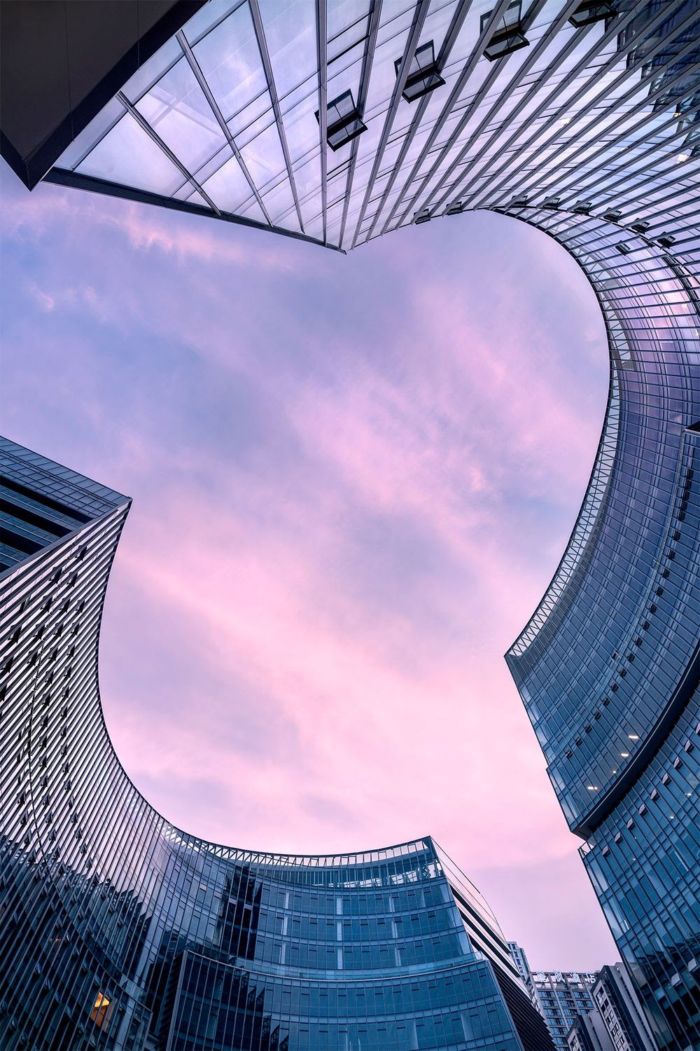 Futuristic architectural design captured with professional photography